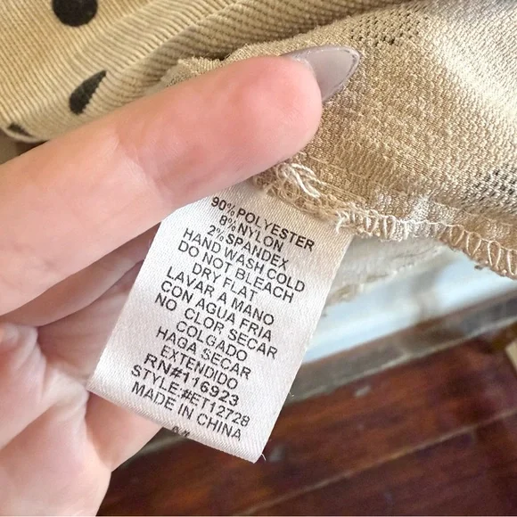 Easel Polka Dot Micro Corduroy Shacket - Picture 7 of 7